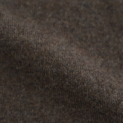 14GG 2PLY PLAIN STITCH COTTON/WOOL/CASHMERE TURTLE NECK PULLOVER #8600 BROWN [GNSL24541]