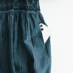 一瞬の花：Gathered dress #abyssal blue [11261-10111]