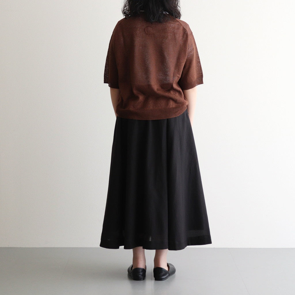 Jenner Linen Knit Crew #D.brown [A232251TK765]