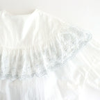 日日夜夜：Wide lace collar smock blouse #off white [13251-05107]