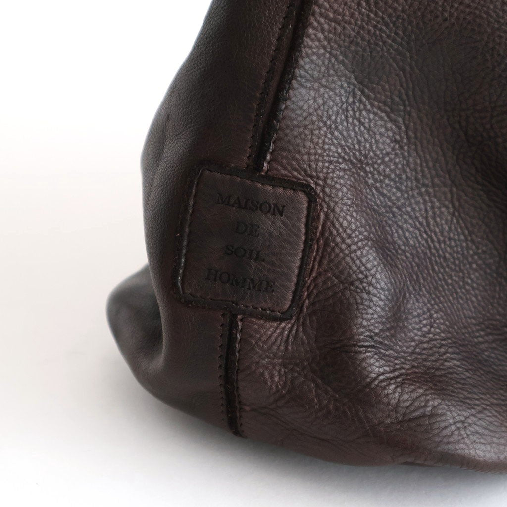 COW LEATHER ONE HANDLE BAG #8950 DK.BROWN [SVMDSH2621]