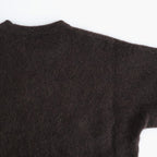 stretch superkid mohair crew-neck P/O #dark brown [WVFL-UW114]