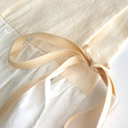 薄氷の汀 Tucked kraplap vest #ecru [TLF-125-ac001-tp]