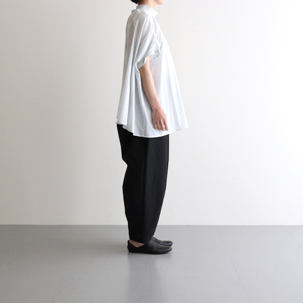 静寂の欠片 half sleeve back open blouse #Blue gray [TLF-225-sh008-la]
