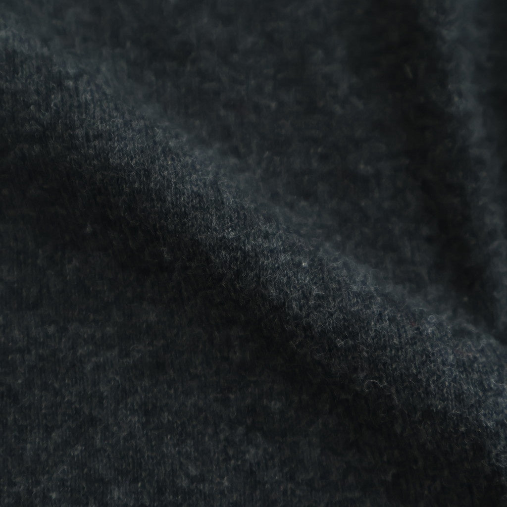14GG 2PLY PLAIN STITCH COTTON/WOOL/CASHMERE V-NECK CARDIGAN #9800 CHARCOAL [GNSL25531]