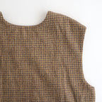 C/W FRILL DECORATION BUTTON BIB #Check [no.7698]