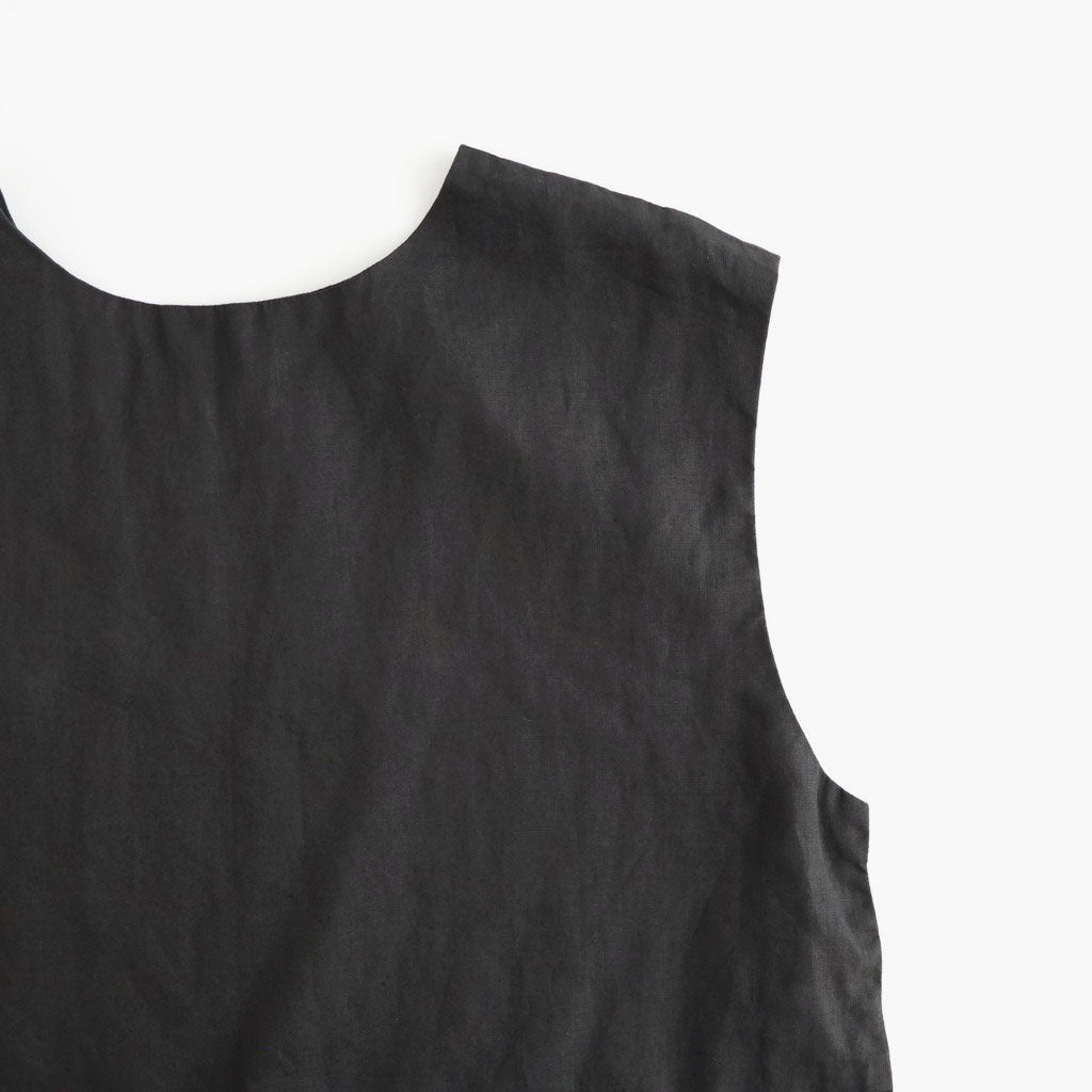 L.G.D. FRILL DECORATION BUTTON BIB #Black [no.8223]