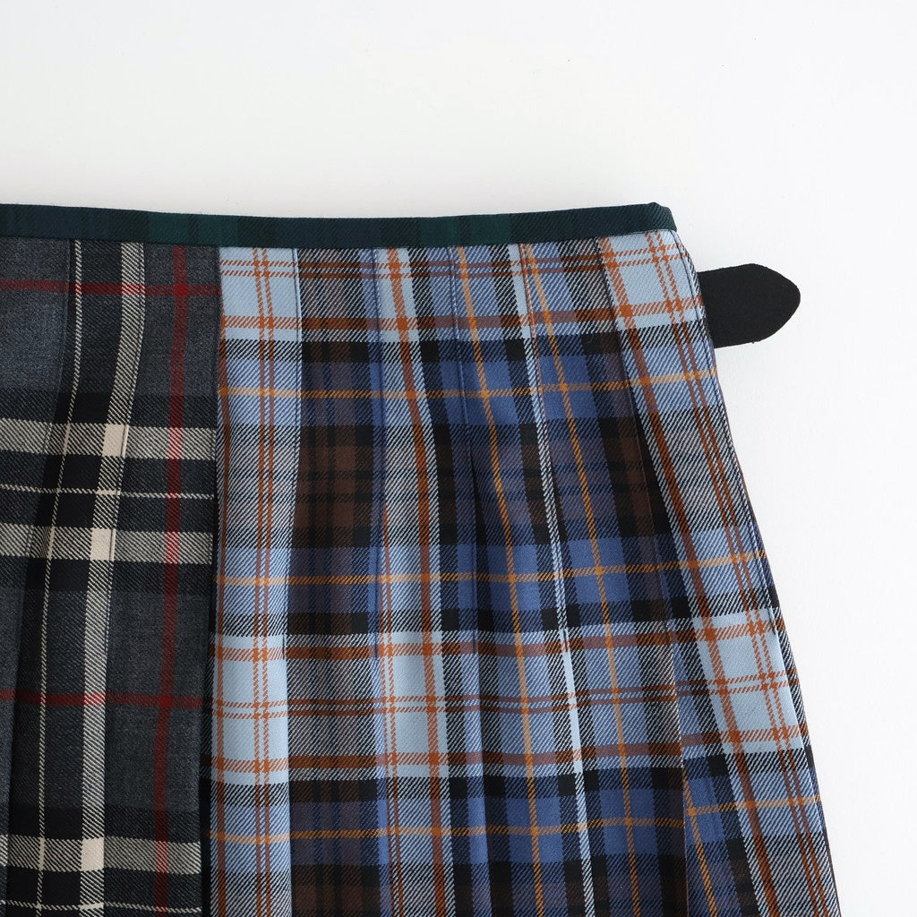 【 O'NEIL OF DUBLIN × UNFIL 】worsted wool asymmetry kilt skirt #mulch B [WVFL-UW134]