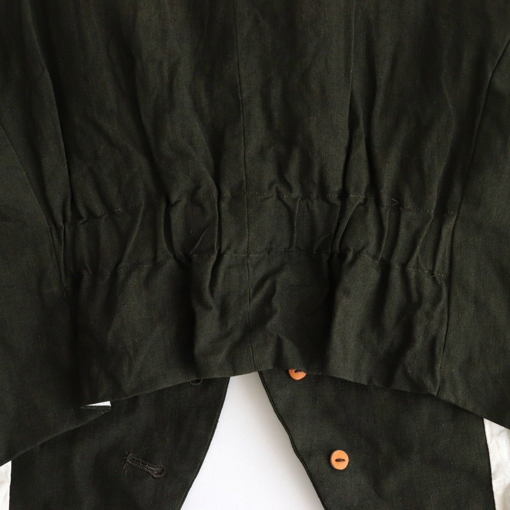 Seasonal Night Poet vest #Moss green [TLF-225-ve001-Ldb]