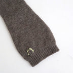 fine lambs wool fingerless gloves #dark mocha [WVFL-UW120]