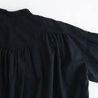 日日夜夜：Embroidery long tunic shirt #B black [13251-05307]