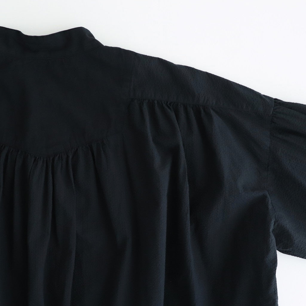 日日夜夜：Embroidery long tunic shirt #black [13251-05307]