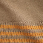 Stripe Long-sleeved Tee #Beige x Orange [Oni068]