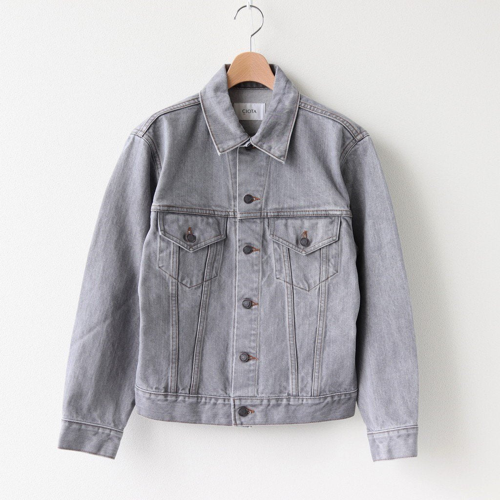 Grey Supima Cotton 13.5oz Denim Jacket #L GRAY [JKLM-104L-LGR]