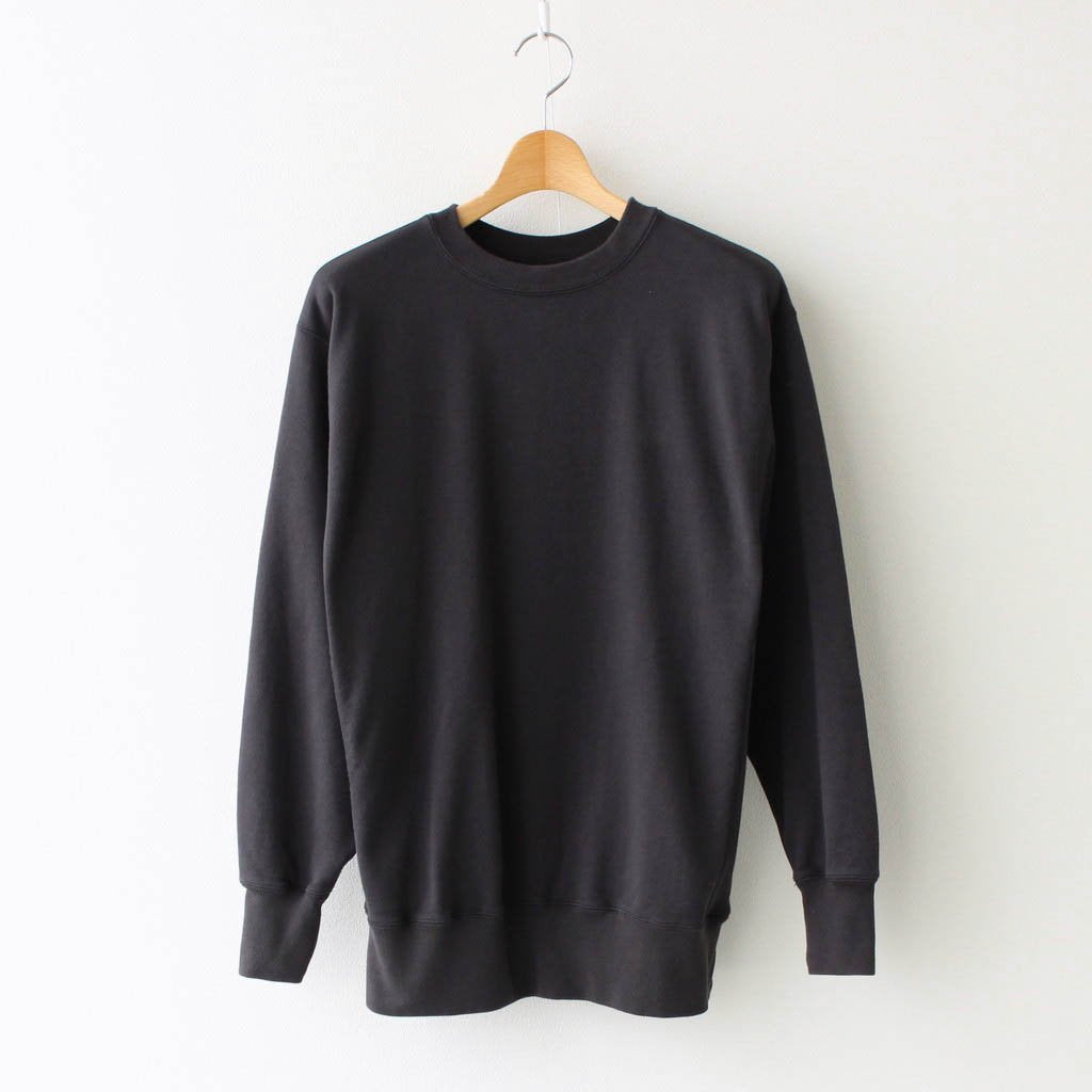 Supima Cotton Hanging Fleece Crew Neck Sweatshirt #Black [CSLM-101M]