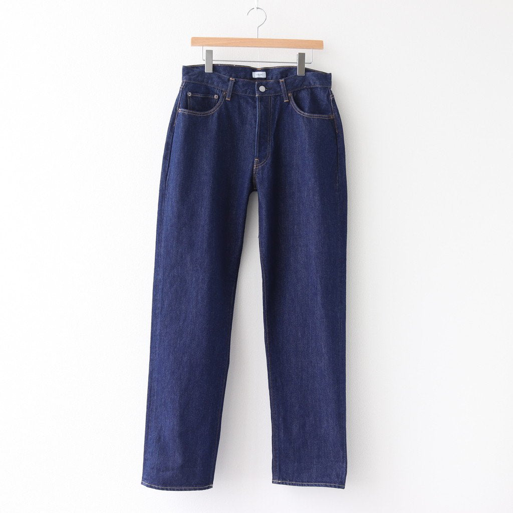 本藍 スビンコットン 13,5OZ ストレートデニム #ネイビー(ONE WASH