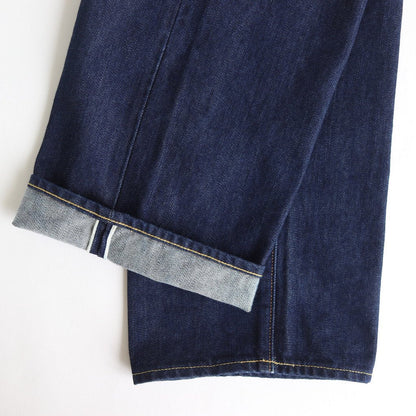 本藍 スビンコットン 13,5OZ ストレートデニム #ネイビー(ONE WASH) [PTM-1STB-NIW]