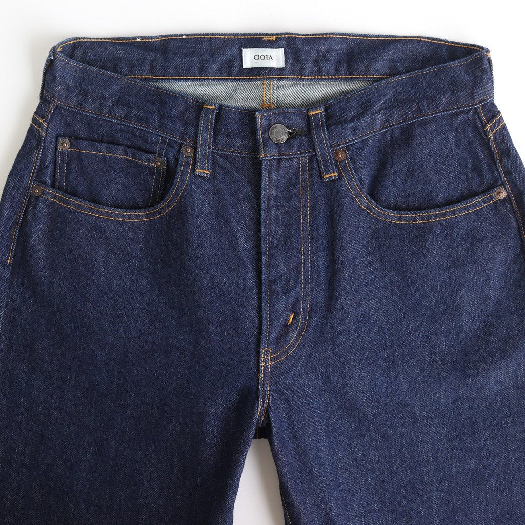 インディゴ スビンコットン 13.5OZ テーパードデニム #ネイビー(ONE WASH) [PTM-2TP-PIW]