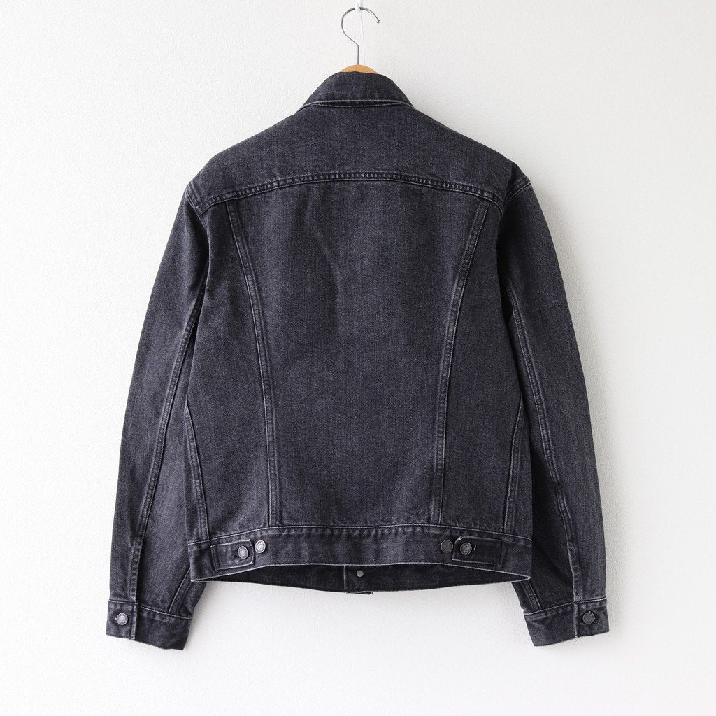 Black Supima Cotton 13.5OZ Denim Jacket #Medium Black [JKLM-104M-MBK]