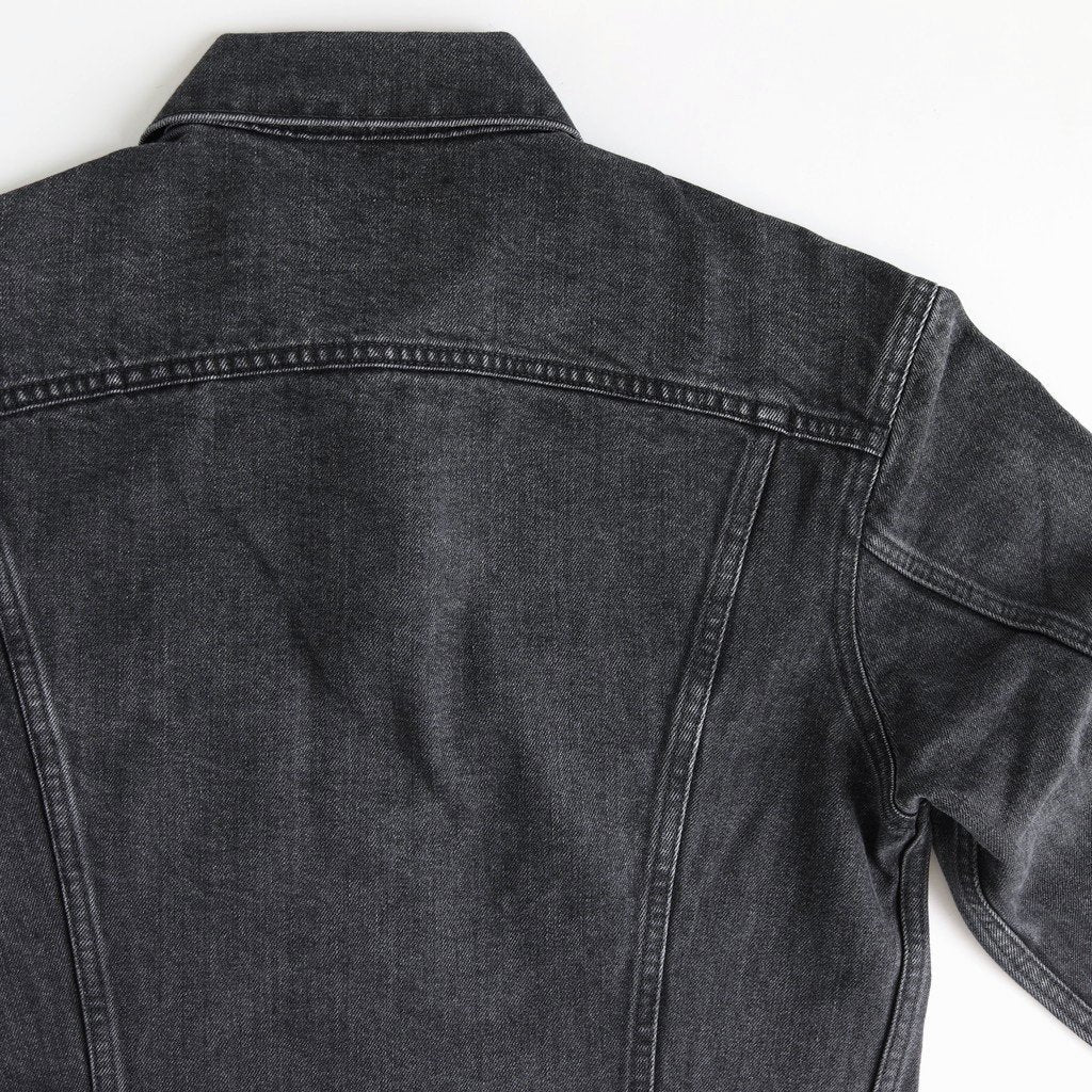 Black Supima Cotton 13.5OZ Denim Jacket #Medium Black [JKLM-104M-MBK]