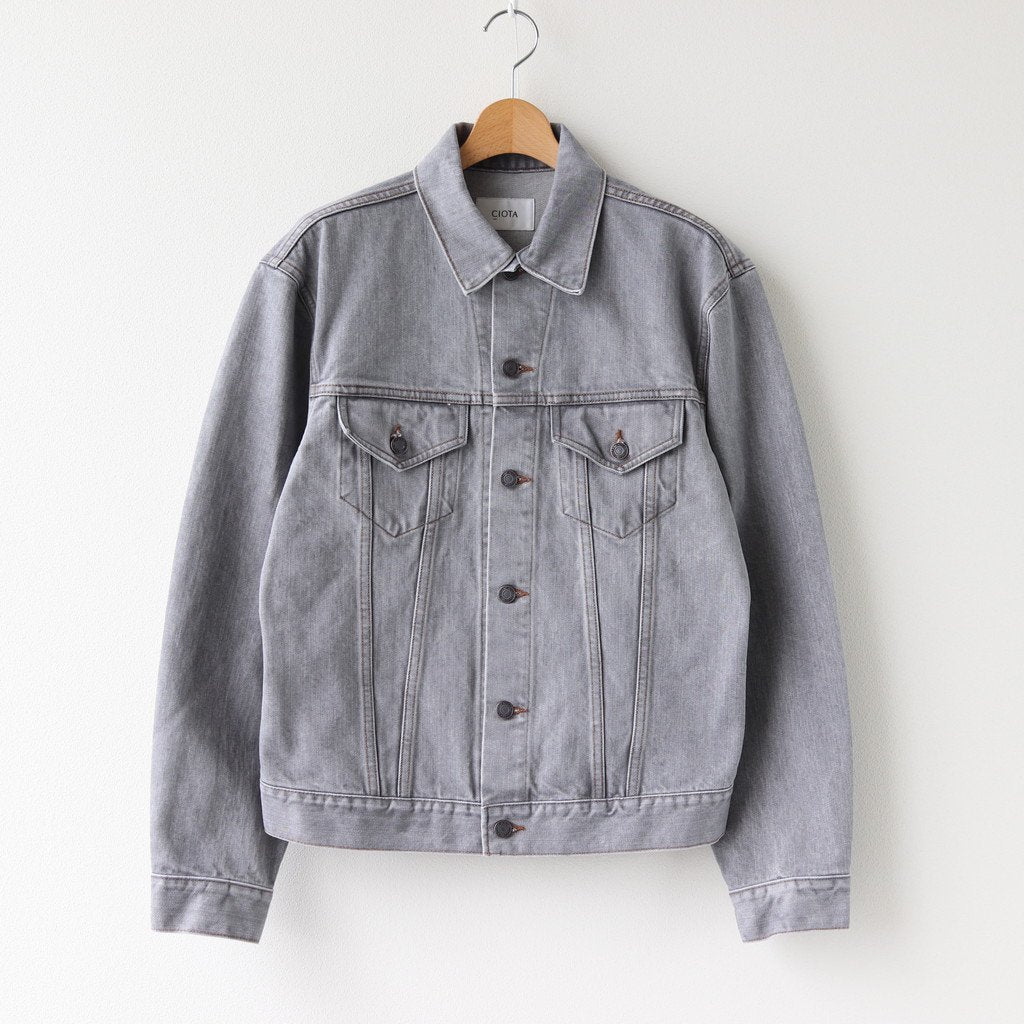 Grey Supima Cotton 13.5OZ Denim Jacket #Light Grey [JKLM-104M-LGR]