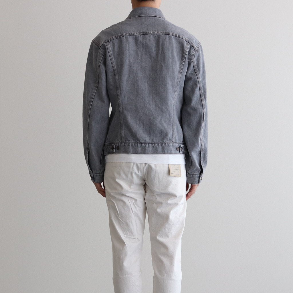 Grey Supima Cotton 13.5OZ Denim Jacket #Light Grey [JKLM-104M-LGR]