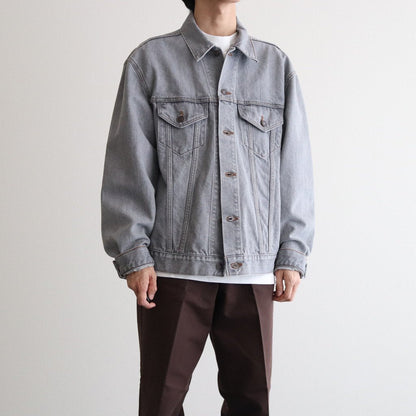 Grey Supima Cotton 13.5OZ Denim Jacket #Light Grey [JKLM-104M-LGR]