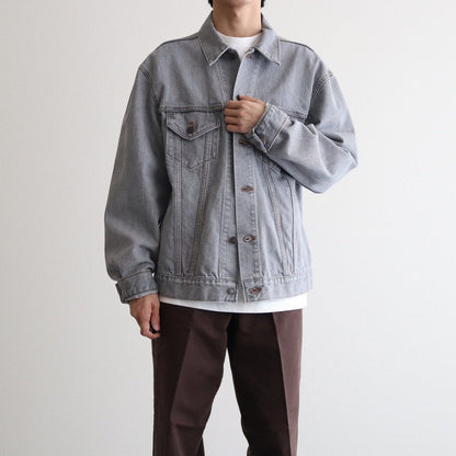 Grey Supima Cotton 13.5OZ Denim Jacket #Light Grey [JKLM-104M-LGR]