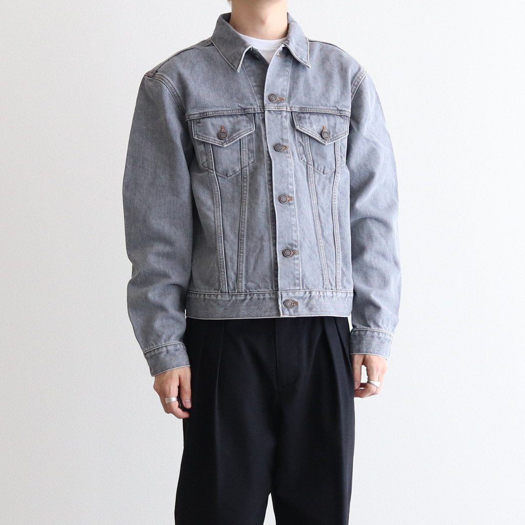 Grey Supima Cotton 13.5OZ Denim Jacket #Light Grey [JKLM-104M-LGR]