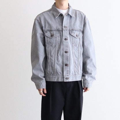 Grey Supima Cotton 13.5OZ Denim Jacket #Light Grey [JKLM-104M-LGR]