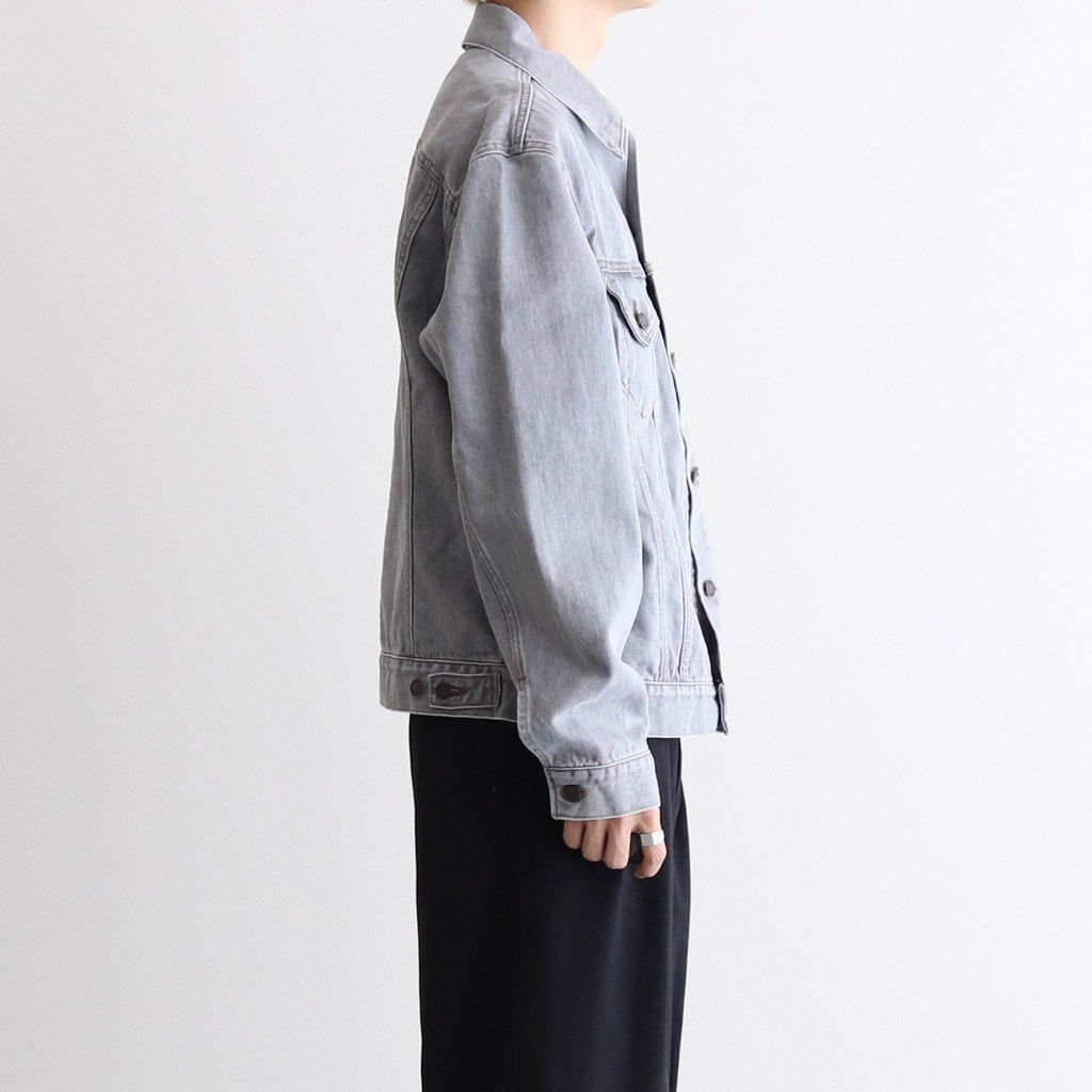 Grey Supima Cotton 13.5OZ Denim Jacket #Light Grey [JKLM-104M-LGR]