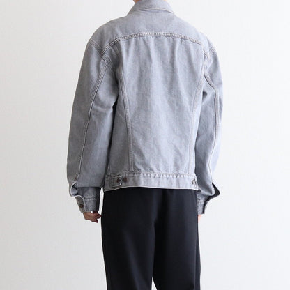 Grey Supima Cotton 13.5OZ Denim Jacket #Light Grey [JKLM-104M-LGR]