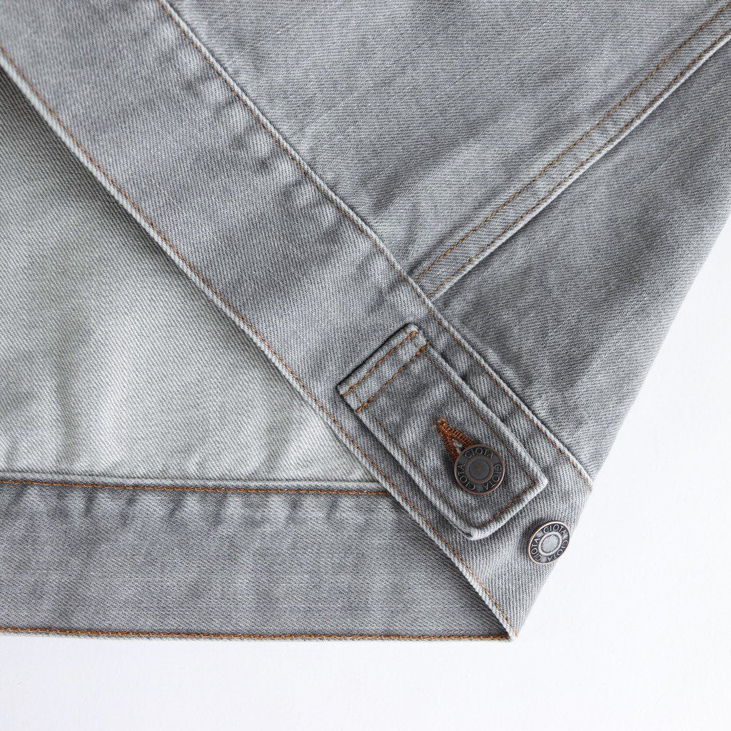 Grey Supima Cotton 13.5OZ Denim Jacket #Light Grey [JKLM-104M-LGR]