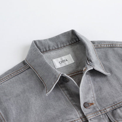 Grey Supima Cotton 13.5OZ Denim Jacket #Light Grey [JKLM-104M-LGR]