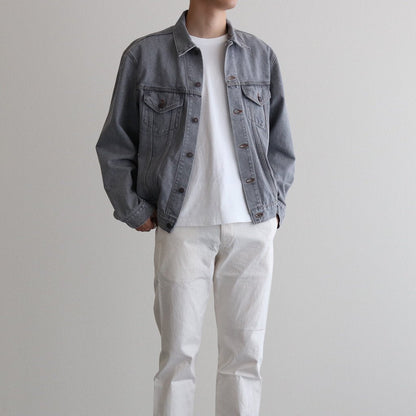 Grey Supima Cotton 13.5OZ Denim Jacket #Light Grey [JKLM-104M-LGR]