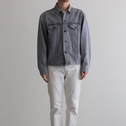 Grey Supima Cotton 13.5OZ Denim Jacket #Light Grey [JKLM-104M-LGR]