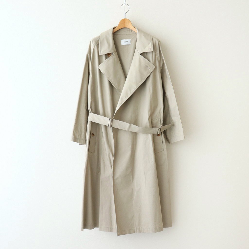 Supima Cotton Typewriter Tielock Coat #Beige [COLM-106M]