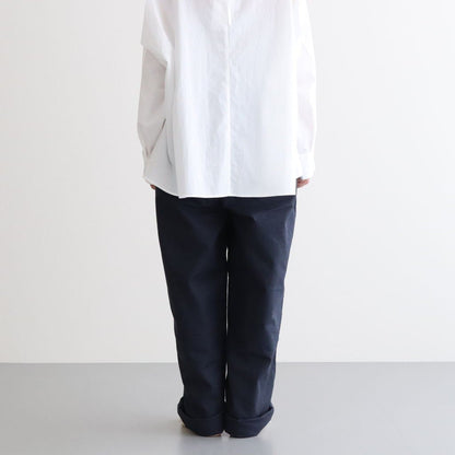 LOOSE TROUSERS FRENCH WORKER SERGE #NAVY [A12013]
