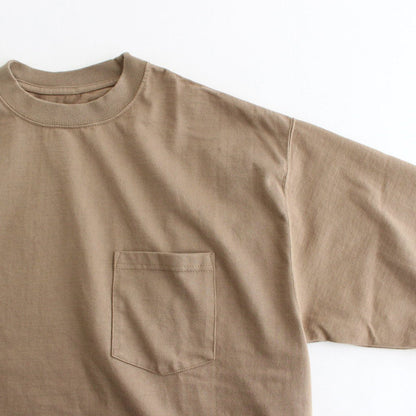 Supima cotton 10/- high density hanging jersey with pocket long sleeve T-shirt #Mocha [CSLM-105M]