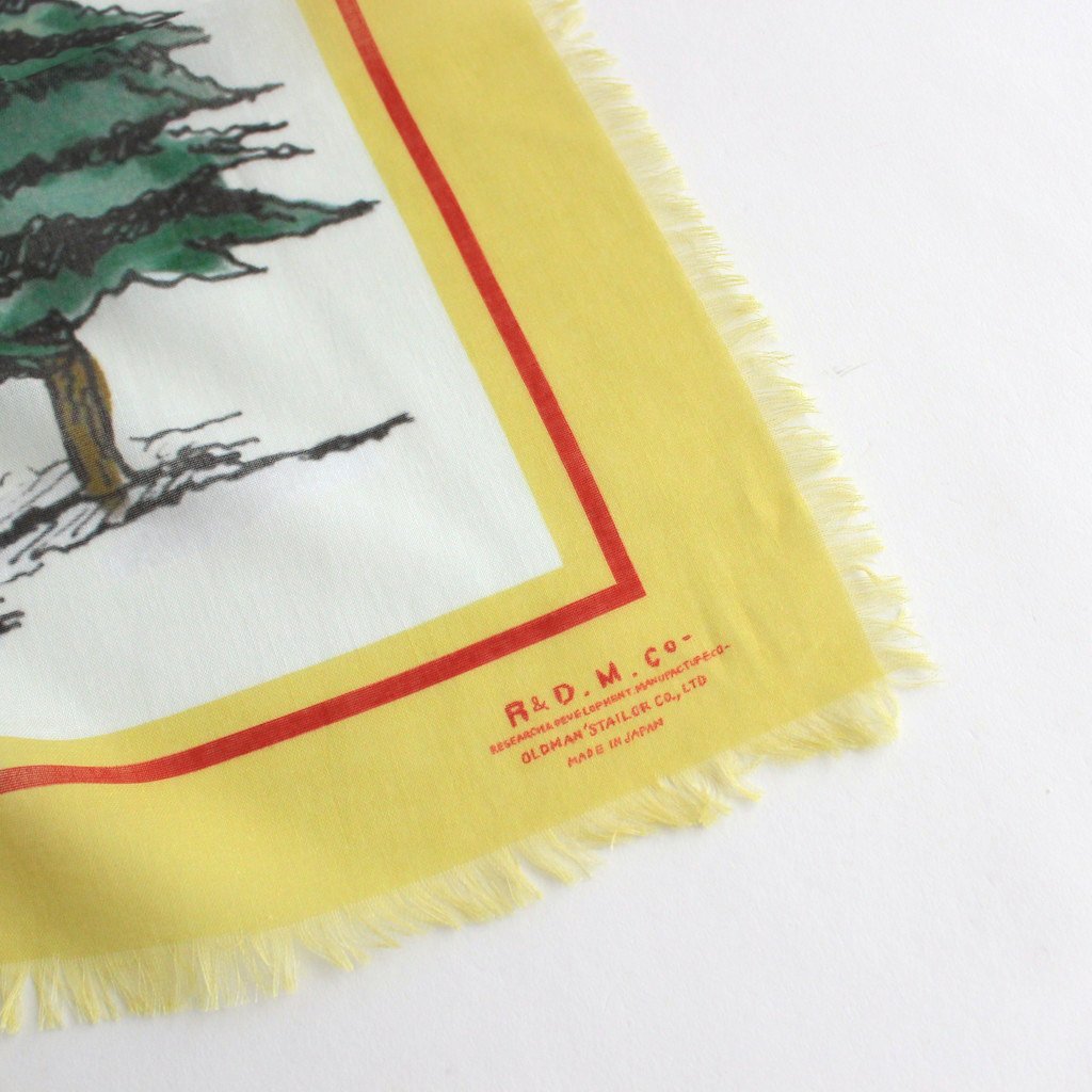 WEEKEND HILL PANEL GAUZE SHAWL #YELLOW [no.5202]