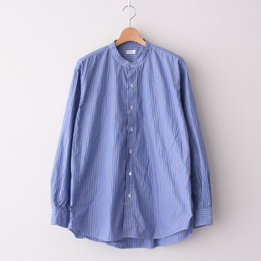 Supima Cotton Typewriter Band Collar Shirt #Pencil Stripe [SHLM-102MS-05]