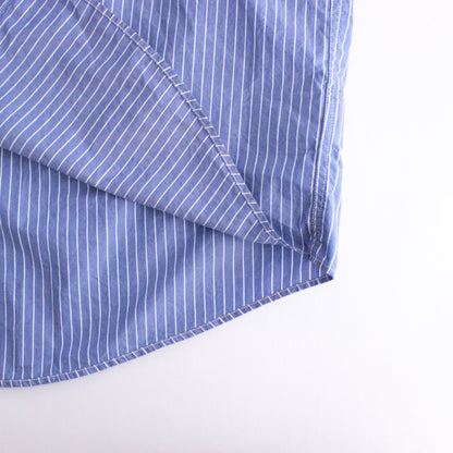 Supima Cotton Typewriter Band Collar Shirt #Pencil Stripe [SHLM-102MS-05]