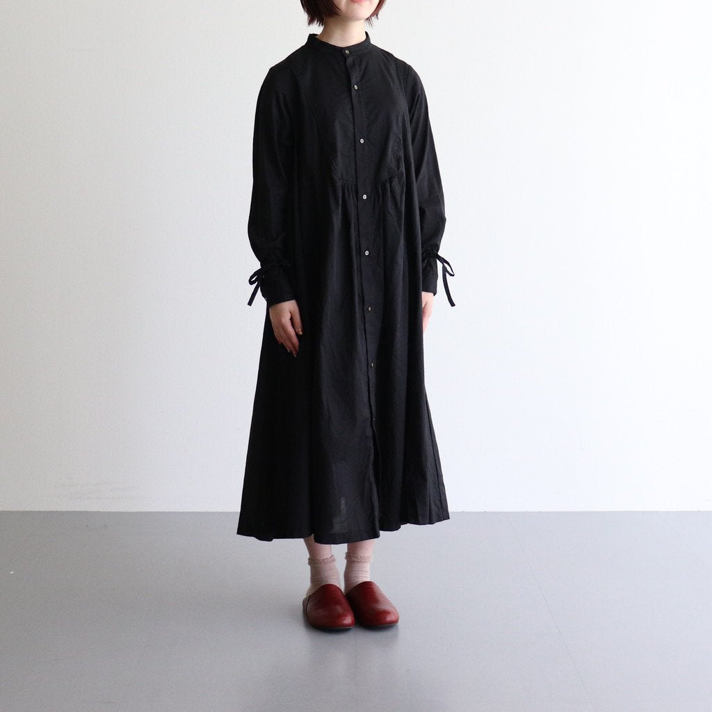 the last flower of the afternoon | ザラストフラワーオブジアフタヌーン _ 静寂の滴り ROBE SHIRT  DRESS #ブラック [TLF-222-sh008-la] – DOKODO