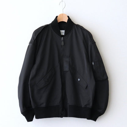 Supima Cotton Nylon Twill L-2A Flight Jacket #Black [BZLM-105L]