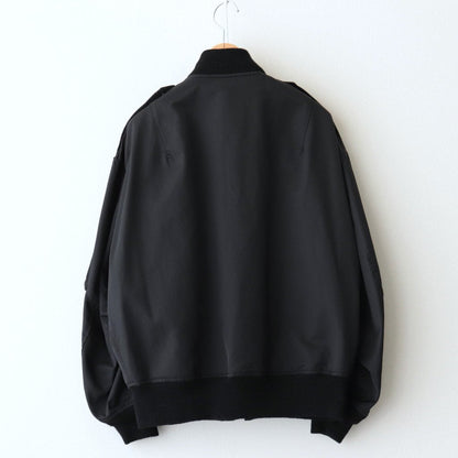 Supima Cotton Nylon Twill L-2A Flight Jacket #Black [BZLM-105L]