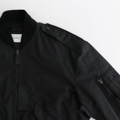 Supima Cotton Nylon Twill L-2A Flight Jacket #Black [BZLM-105L]