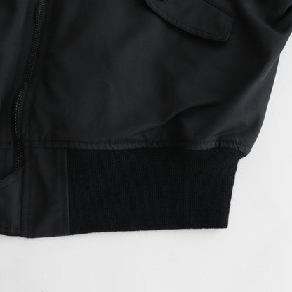 Supima Cotton Nylon Twill L-2A Flight Jacket #Black [BZLM-105L]