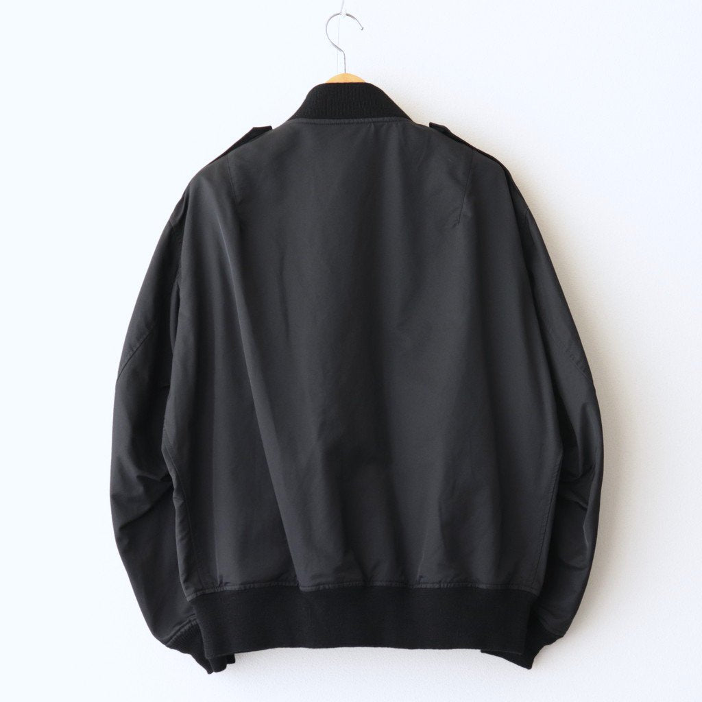 Supima Cotton Nylon Twill L-2A Flight Jacket #Black [BZLM-105M]