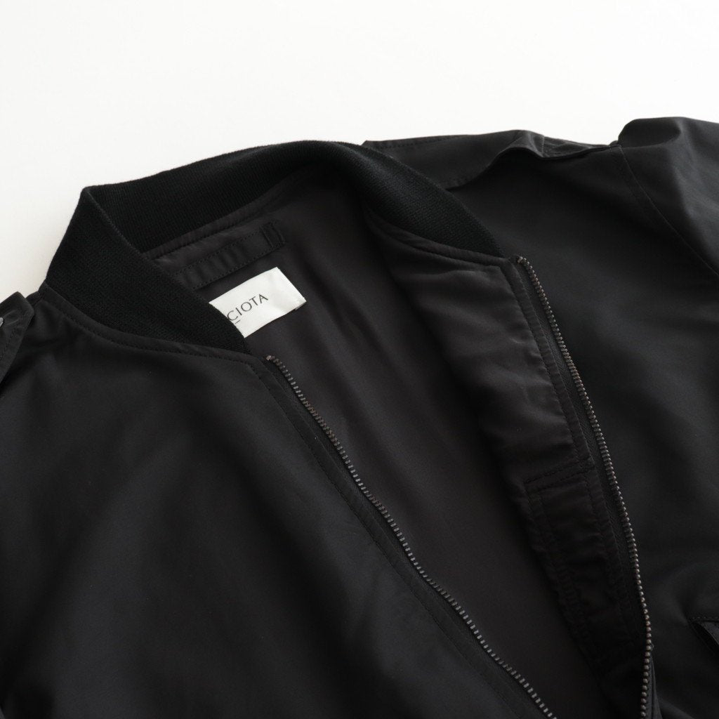 Supima Cotton Nylon Twill L-2A Flight Jacket #Black [BZLM-105M]