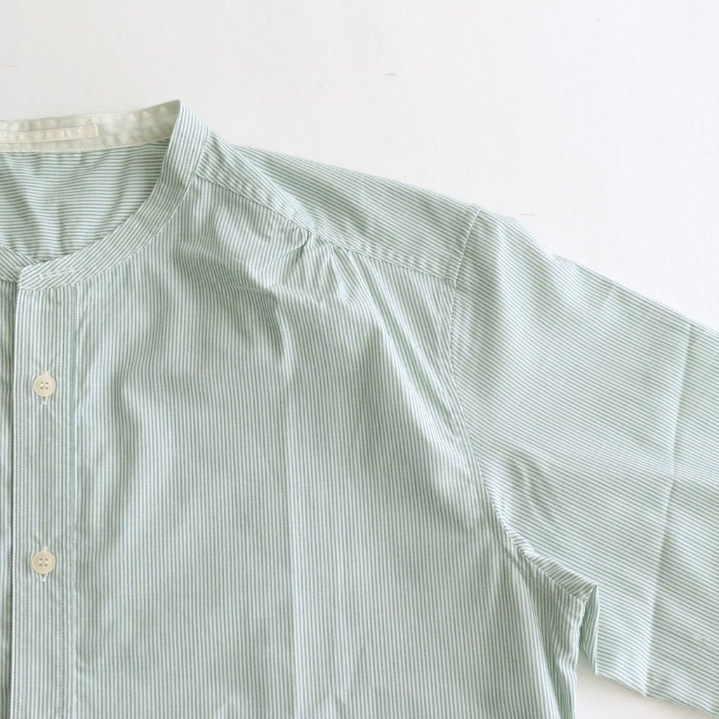 ASEEDONCLOUD | アシードンクラウド _ HW COLLARLESS SHIRT #GREEN